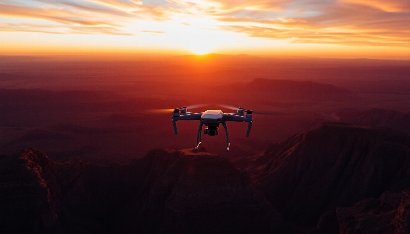 Capture stunning drone photography tips with aerial imagery of breathtaking landscapes at sunset.