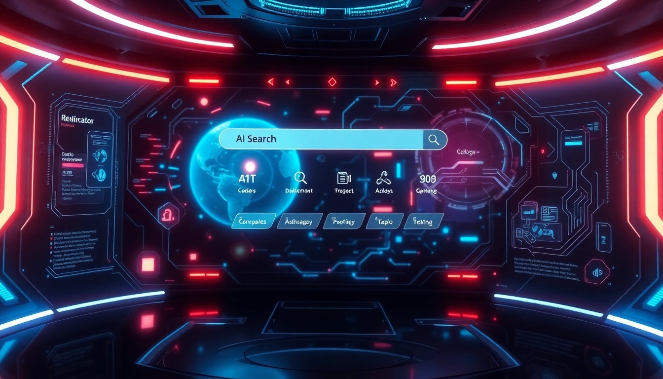 Interactive view of an AI search engine interface enhancing user experience and providing accurate search results.